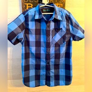 BOLD BLUE KIDS BUTTON DOWN TEE